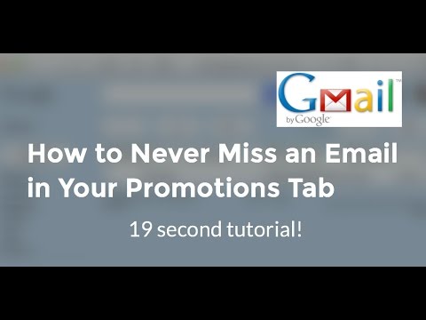 19 Second Gmail Inbox Tabs Tutorial - How to Never Miss an Email in Your Promotions Inbox Tab