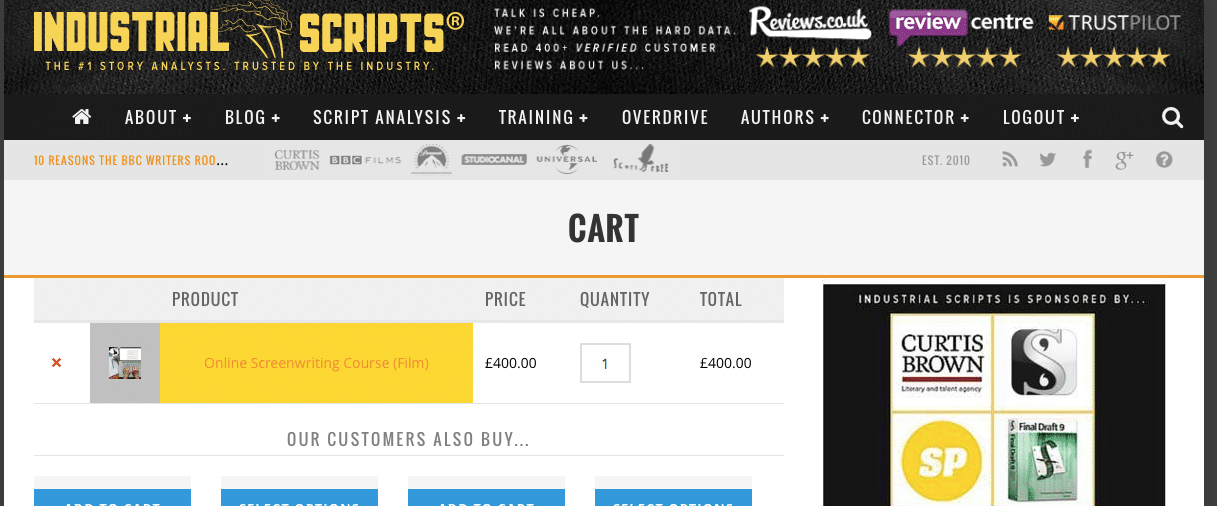 What your cart looks like