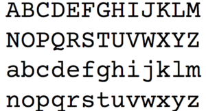 Courier Font Industry Standard