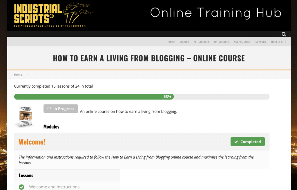 blogger course