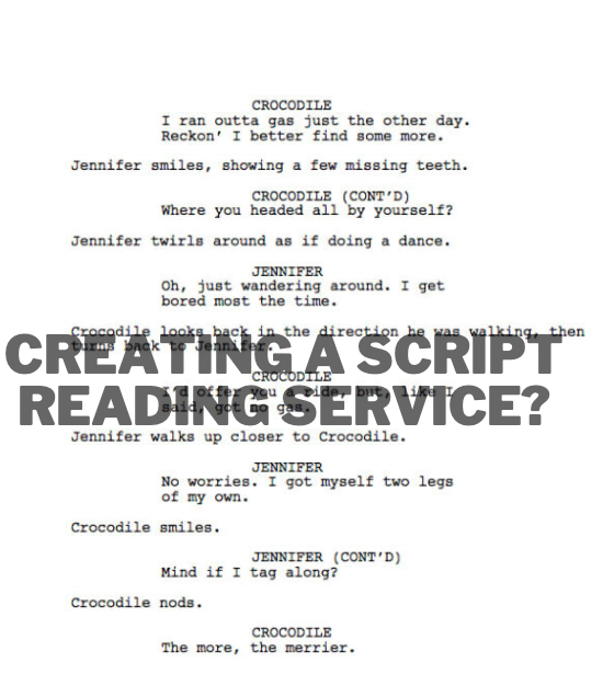 script reader online production company