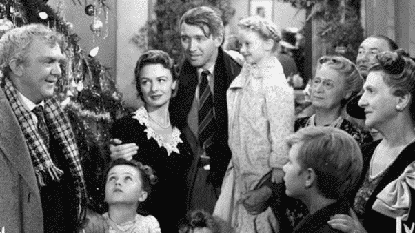 George Bailey with his Family. Such Characters to consider when writing Christmas films.