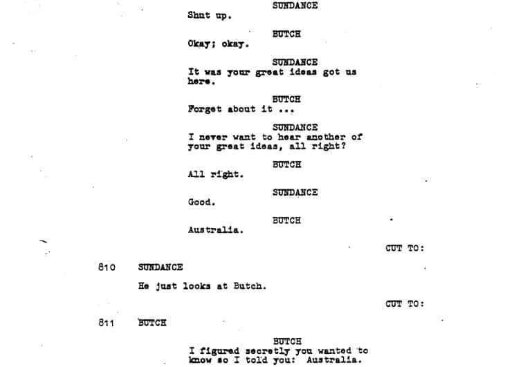 'Butch Cassidy and the Sundance Kid' Screenplay Excerpt, One of the Best Screenplays Ever Written 